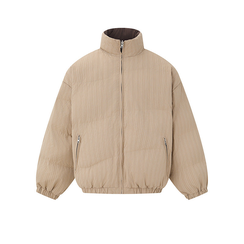Unisex Reversible Boxy Jacket with Quilted Outer and Fleece Inner Side Mune Fashion