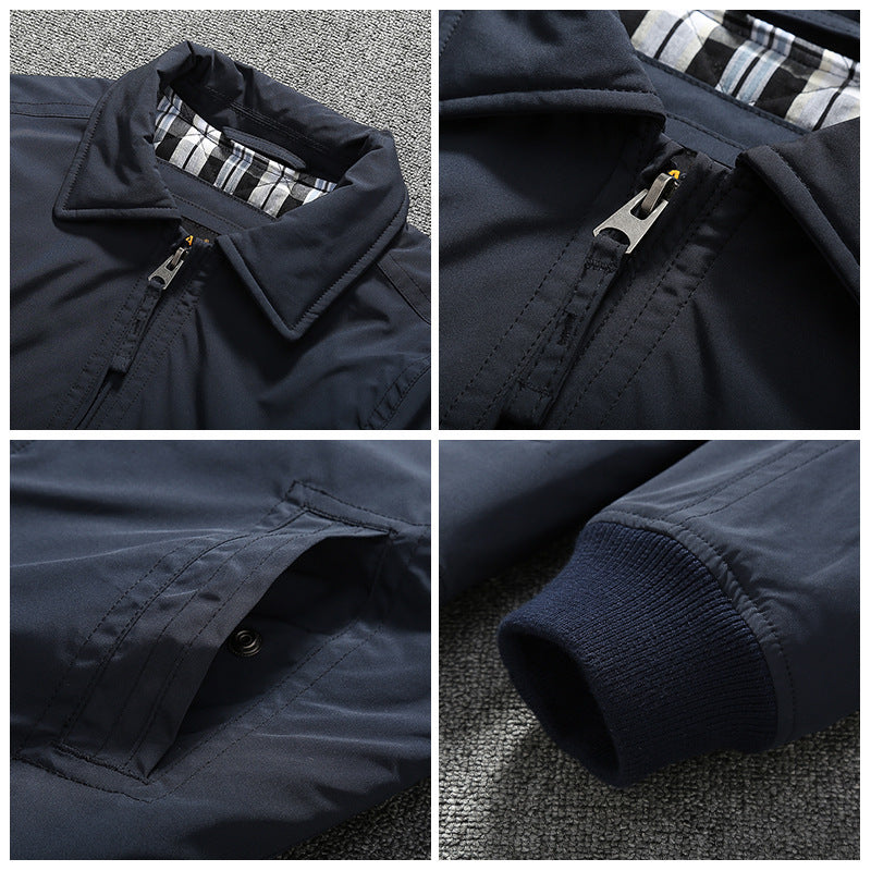 Men's transitional jacket in Harrington style with quilted lining and ribbed cuffs Mune Fashion