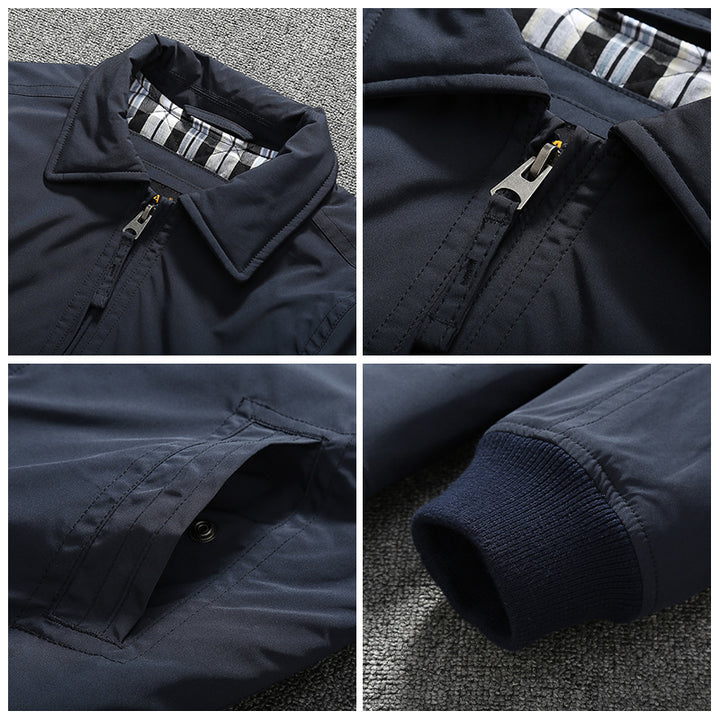 Men's transitional jacket in Harrington style with quilted lining and ribbed cuffs Mune Fashion