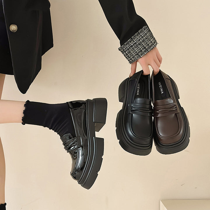 Women's Fashion Leather Slippers Mune Fashion