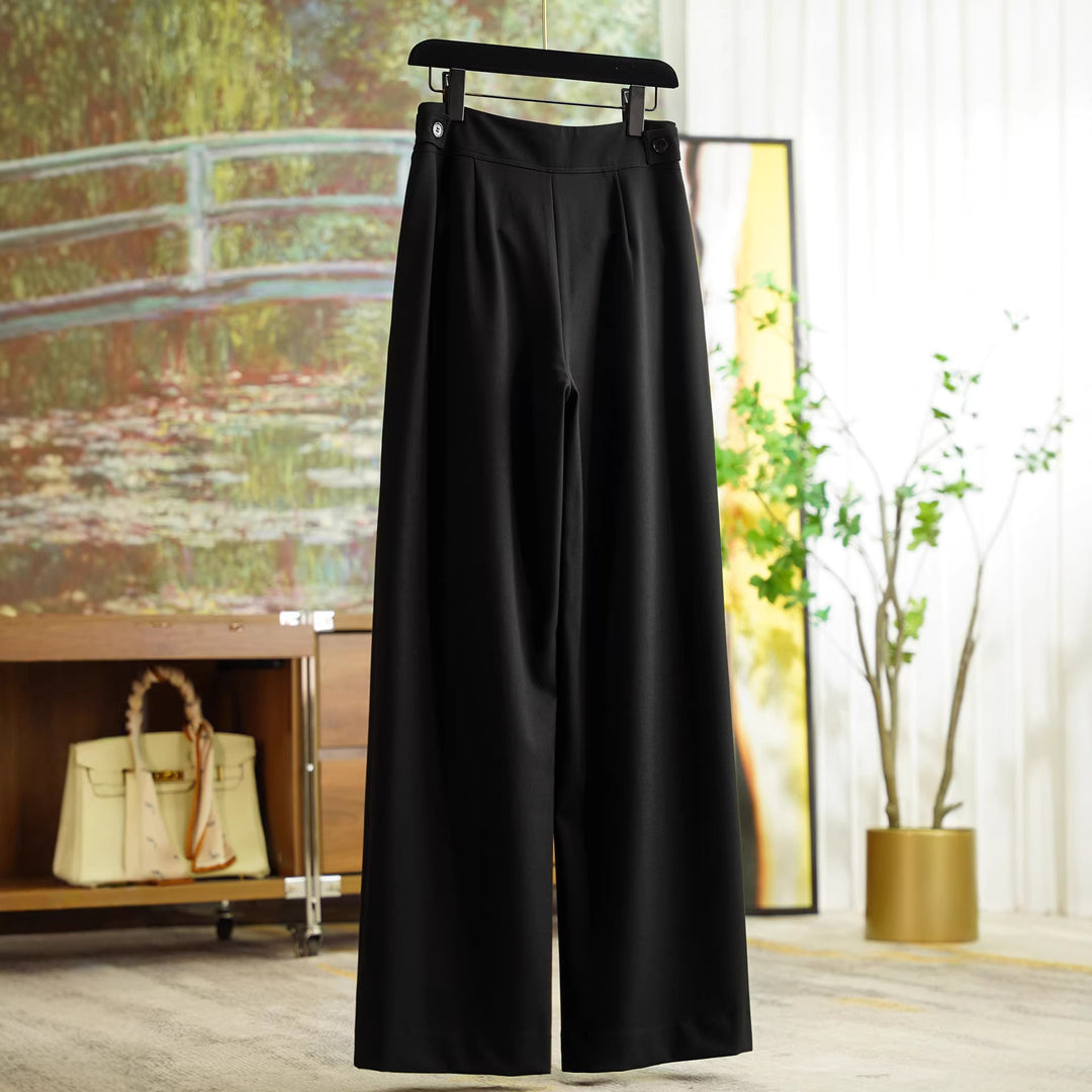 Women Elegant and wide-cut high-waisted suit trousers Mune Fashion