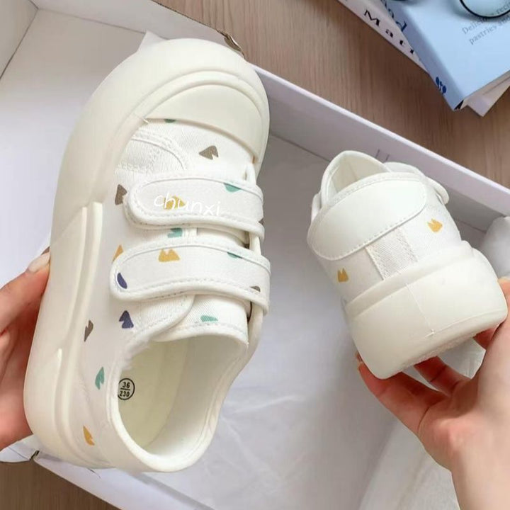 Women's sneakers with double Velcro closure and floral details Mune Fashion