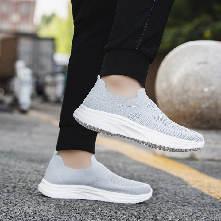 Women's knitted sock sneaker with shock-absorbing wedge sole and seamless slip-on Mune Fashion