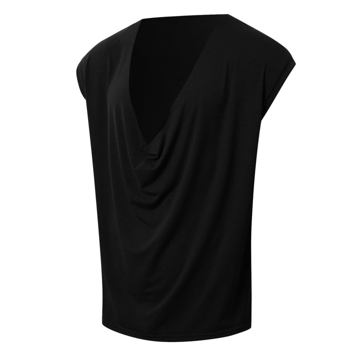 Women draped long top with deep waterfall back and drop shoulder Mune Fashion