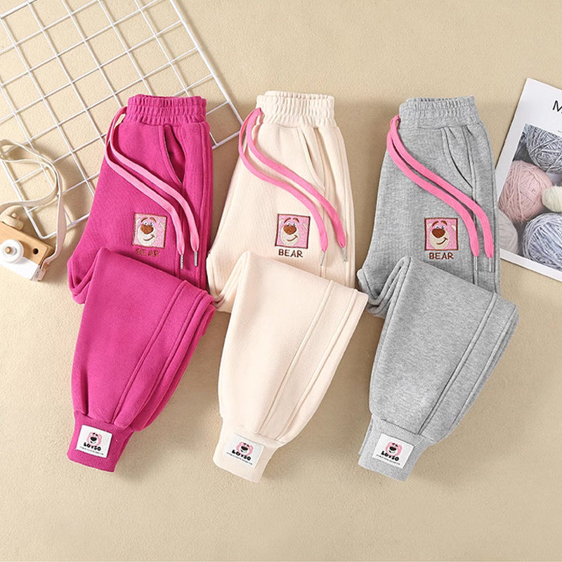 Women comfortable sweatpants with embroidered design and elastic waistband Mune Fashion