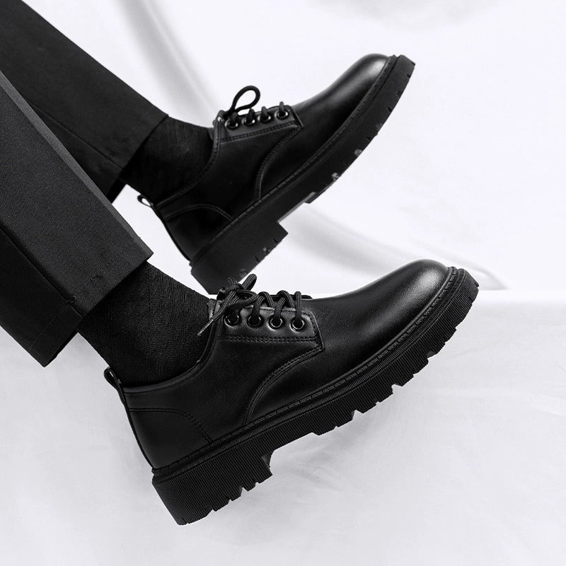 Men's Elegant Lace-up Shoes with Non-slip and Cushioning Sole Mune Fashion