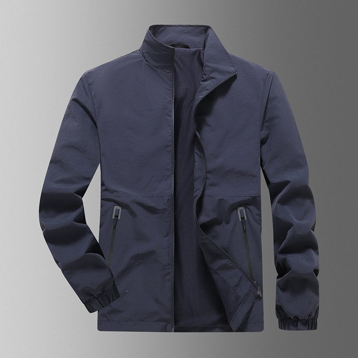 Men's Lightweight Wind Jacket with High Collar Mune Fashion