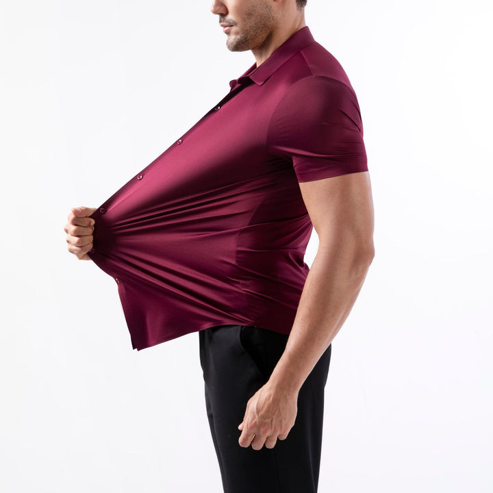 Elastic Slim Fit Men's Shirt