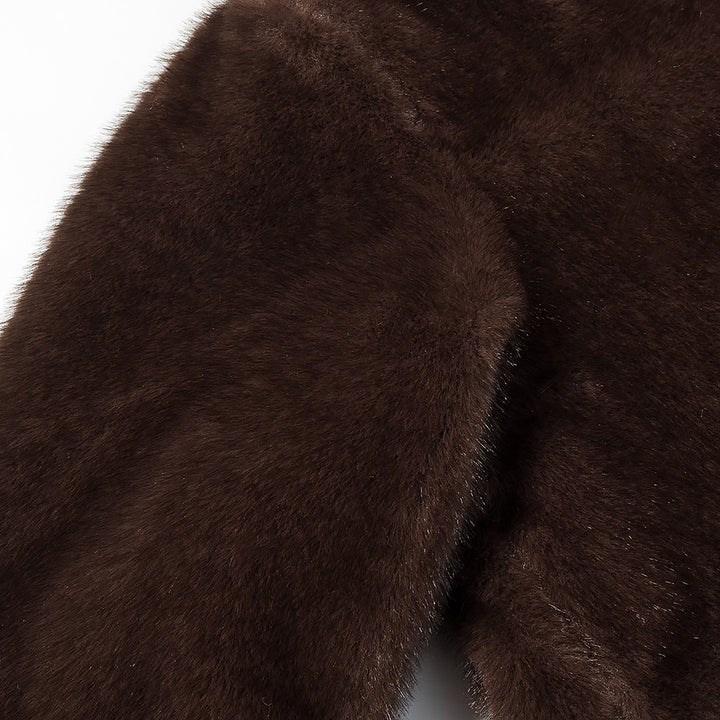 Women's Oversize Teddy-Fleece Pullover with Half Zipper and Large Flap Pocket Mune Fashion