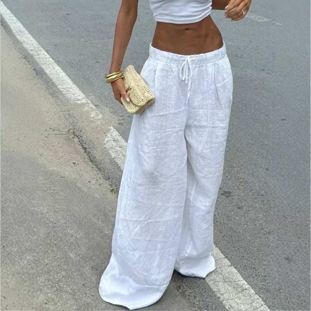 Women wide linen pants Mune Fashion