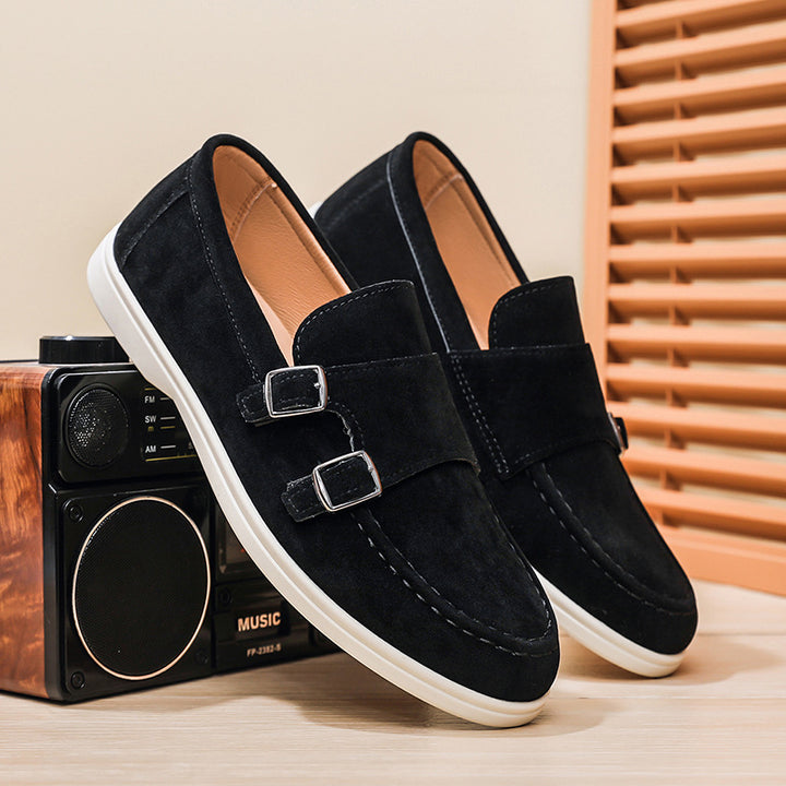 Men's moccasins with fashionable buckles Mune Fashion