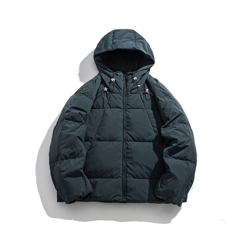 Men's lightly padded hooded jacket with windproof microfiber shell and adjustable drawstring Mune Fashion