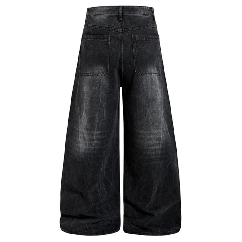 Women's High-Waist wide Denim Culotte with metal studs and Balloon silhouette Mune Fashion