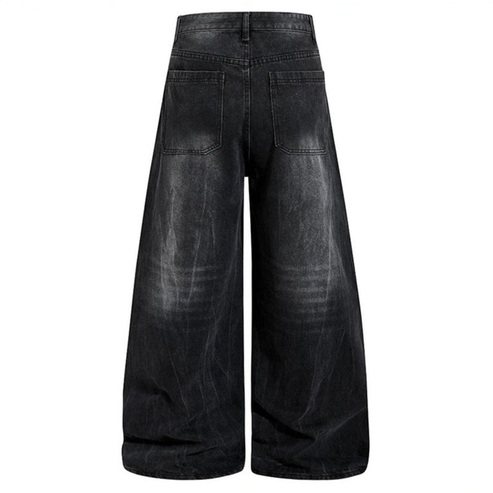 Women's High-Waist wide Denim Culotte with metal studs and Balloon silhouette Mune Fashion