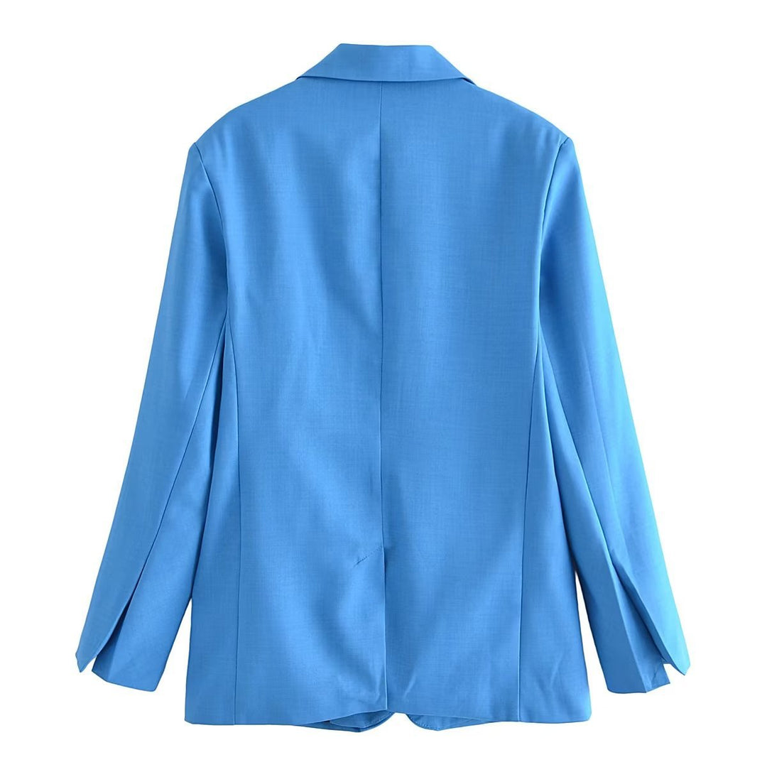 Women nan lighter unstructured long blazer with falling lapel and patch pockets Mune Fashion