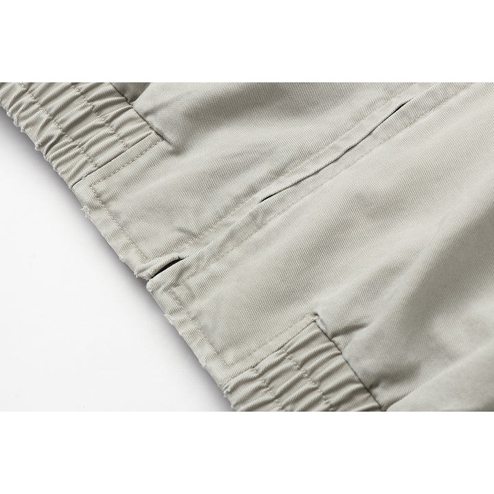 Men's short jacket in boxy cut made of canvas with diagonal zip pockets and elastic hem Mune Fashion