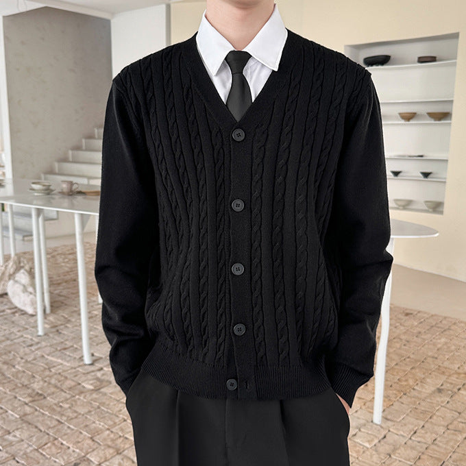 Men's cardigan with cable pattern Mune Fashion