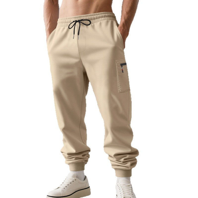 Men's casual joggers with cargo zip pocket, elastic waistband, and ribbed cuffs Mune Fashion