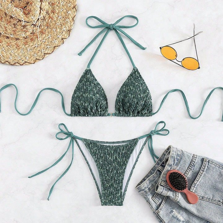 Women's Triangle Bikini with sophisticated tie design Mune Fashion