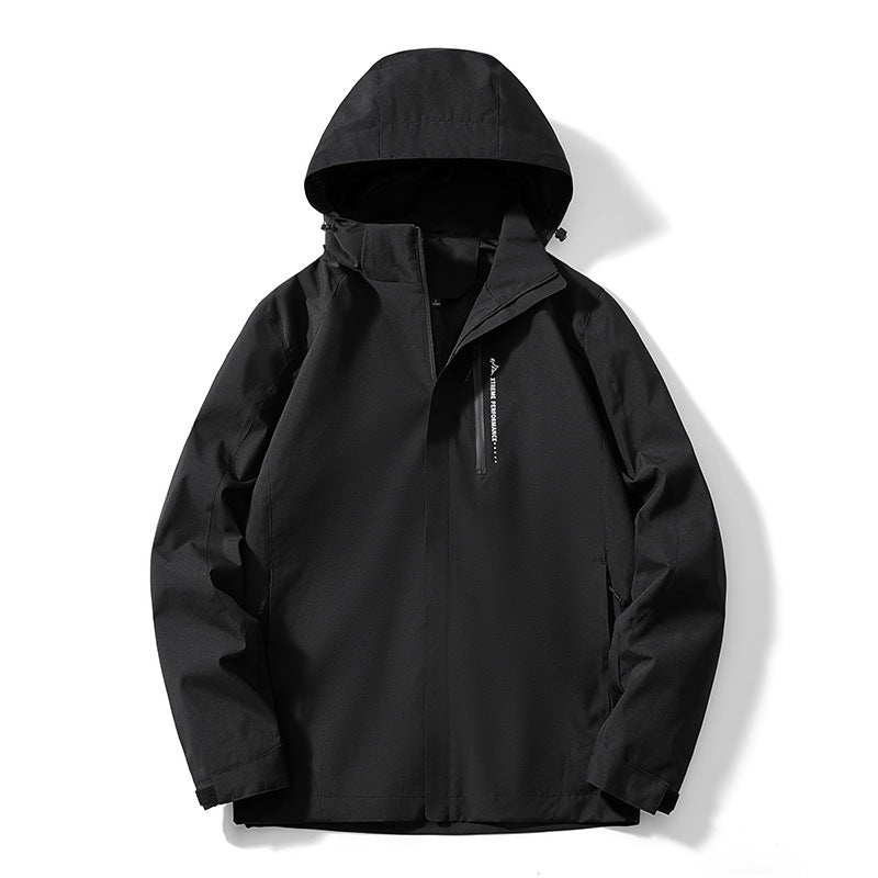 Women's two-layer softshell rain jacket with hood, breathable membrane and chest zip Mune Fashion