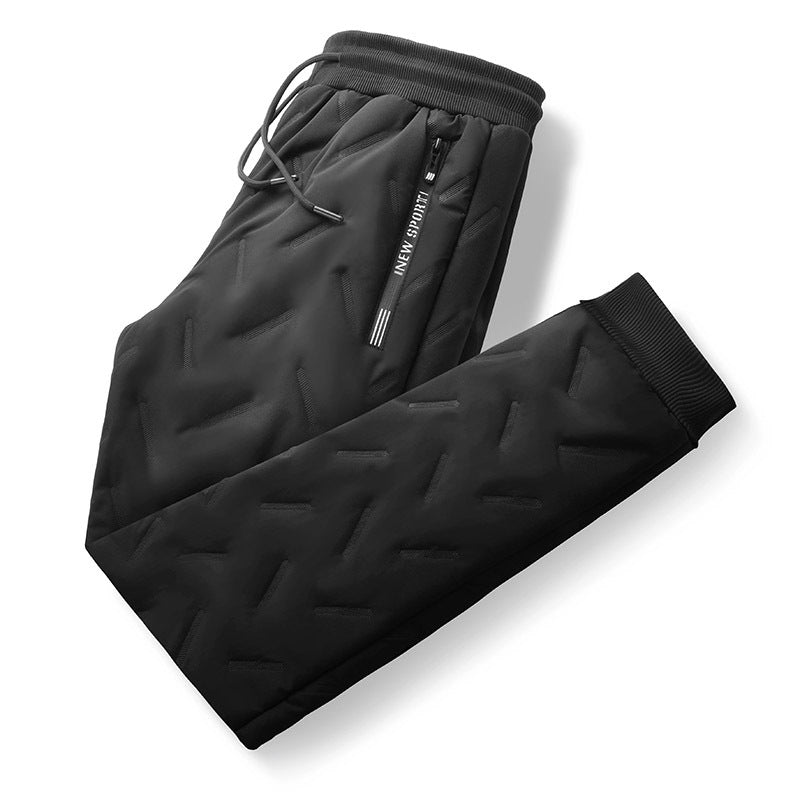 Men's Padded Thermal Jogging Pants with Quilted Texture and Teddy Lining Mune Fashion
