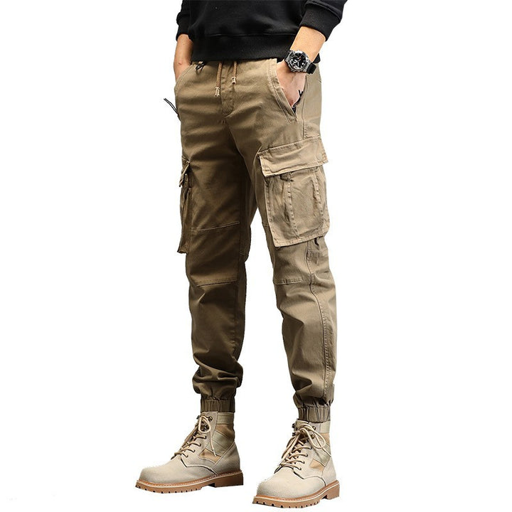 Men's Tactical Cargo Jogger Pants with Elastic Drawstring Waistband, Knee Patches and Multiple Pockets Mune Fashion