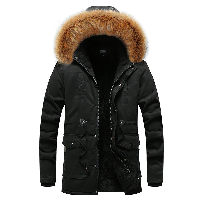 Men's winter parka with faux fur hood and teddy lining Mune Fashion