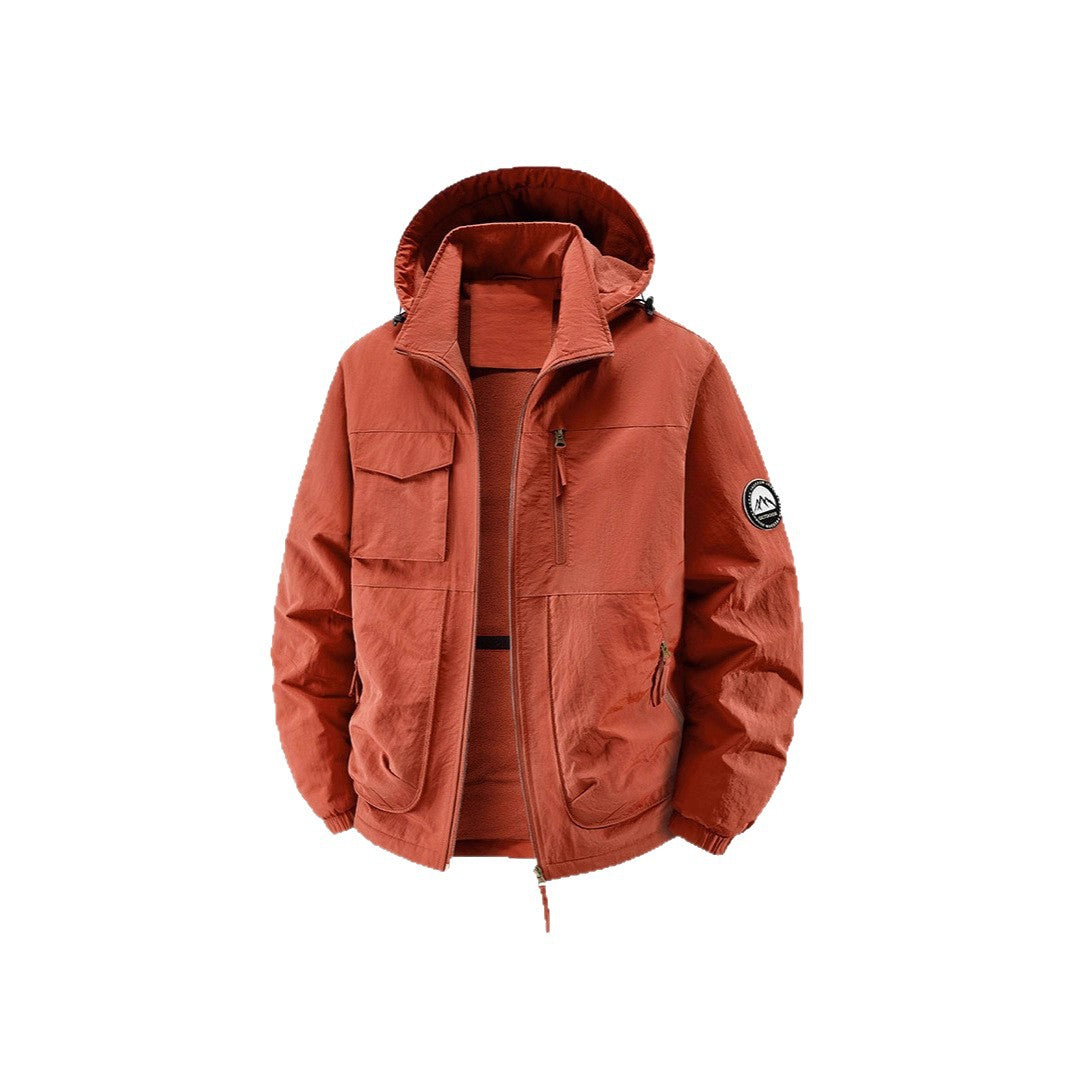 Men's Insulated Outdoor Jacket with Fleece Lining and Multifunctional Utility Pockets Mune Fashion