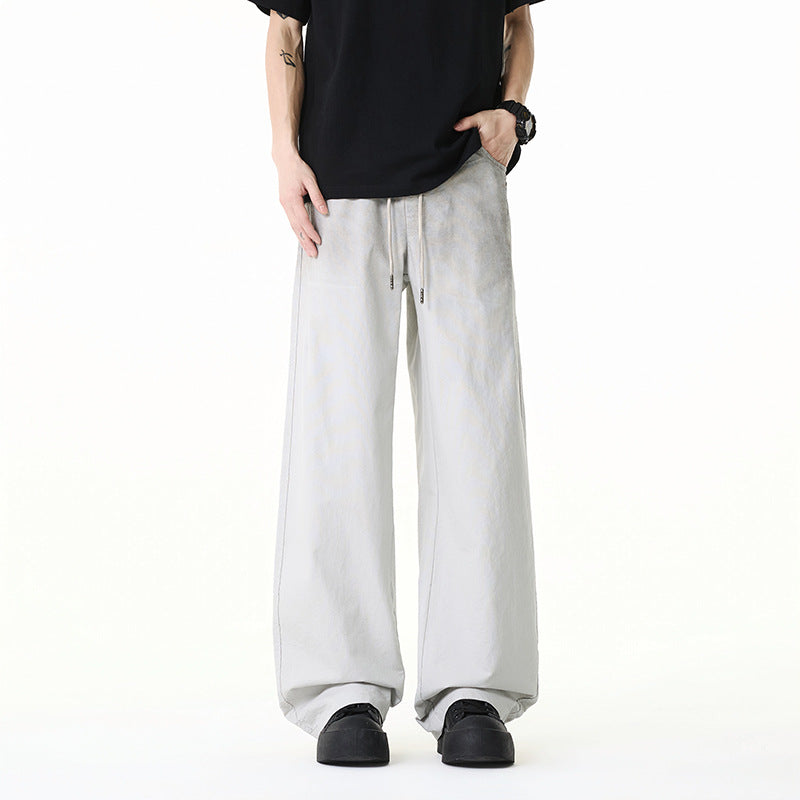 Damen Weite Baumwollmix-Hose im Baggy-Cut mit Tunnelzug und Oversized-Bein Mune Fashion