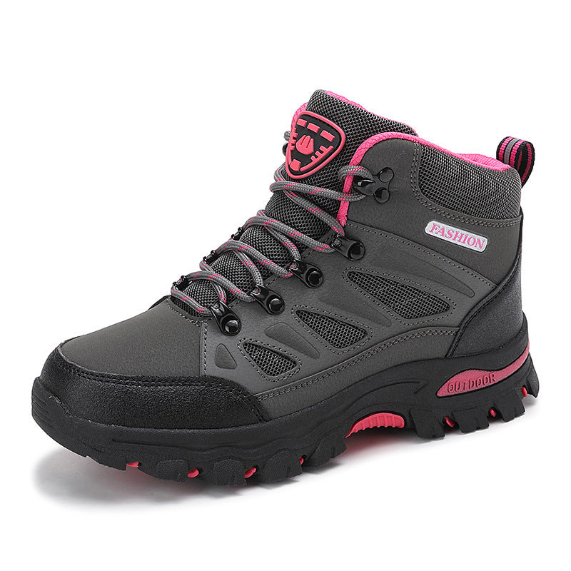 Ladies' waterproof ankle-high trekking boots with breathable mesh lining and padded shaft as well as slip-resistant profile sole Mune Fashion