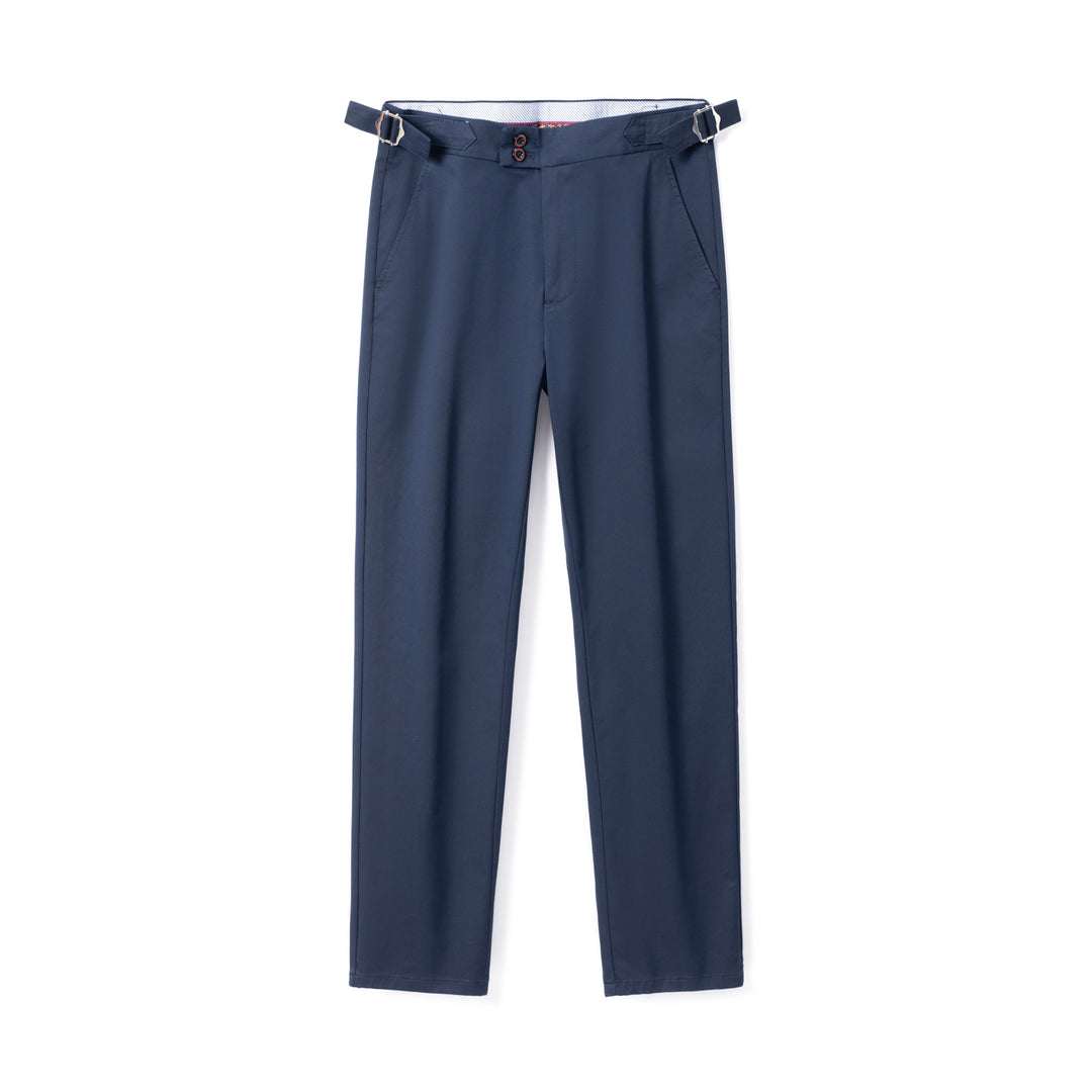 Men's Tapered Chino Pants with Side Waist Adjusters & Slim Pleat Mune Fashion