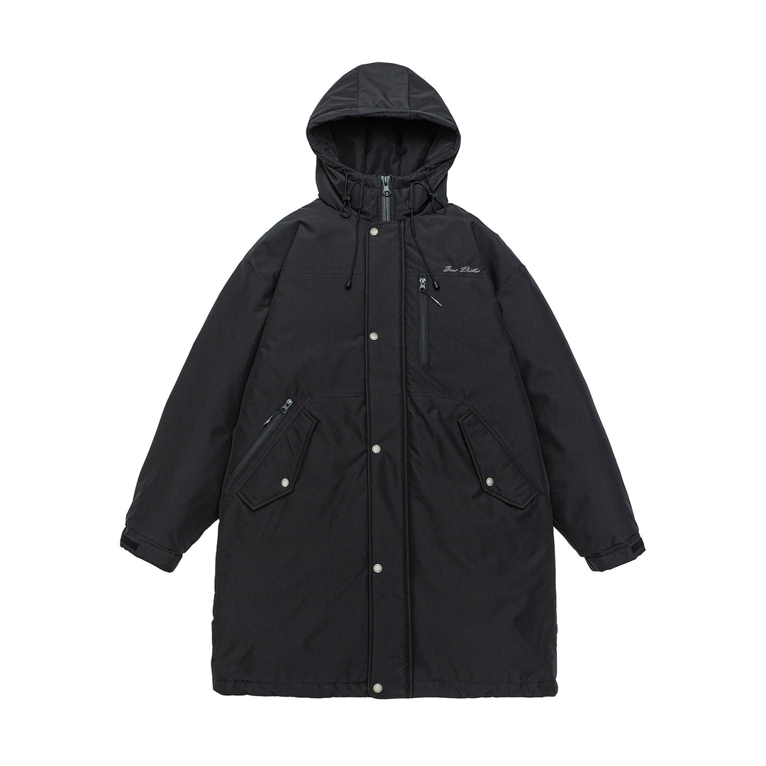 Men's warmer windproof parka with hood, quilted lining and front pockets Mune Fashion