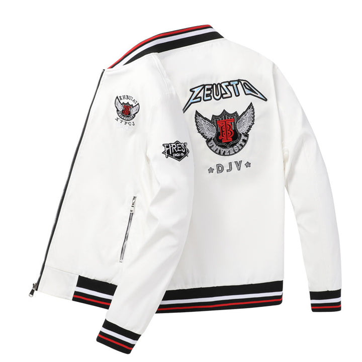 Men's Fashionable Bomber Jacket with Patch Design Mune Fashion