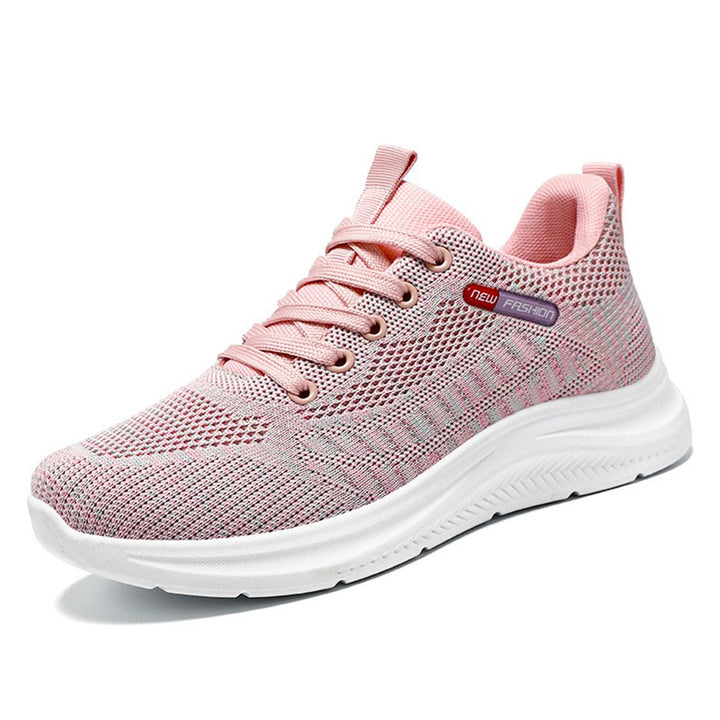 Women’s lightweight breathable knit walking sneakers with cushioned heel counter and shock-absorbing EVA midsole Mune Fashion