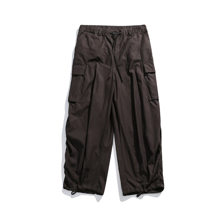 Ladies Wide Cargo Culotte with elastic drawstring waistband and hem cord Mune Fashion