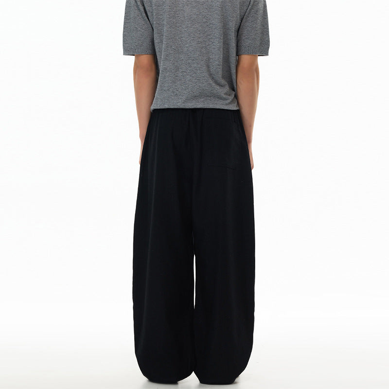 Men's Loose Linen-Cotton Pants with Drawstring and Pockets Mune Fashion