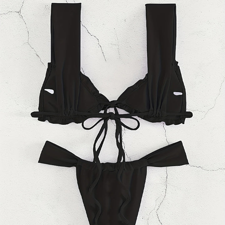 Women's triangle bikini with adjustable tie band and trendy design Mune Fashion