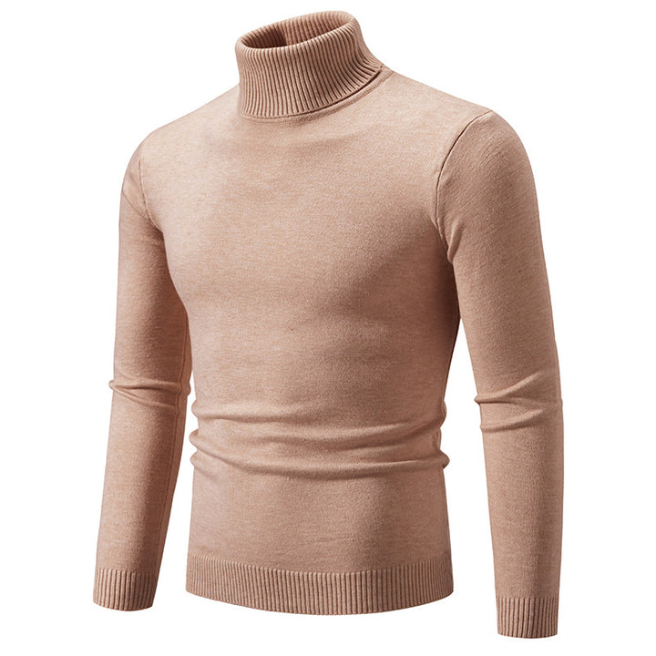 Men's Slim-Fit Turtleneck Sweater made of fine knit with ribbed stand collar and elastic waistband Mune Fashion