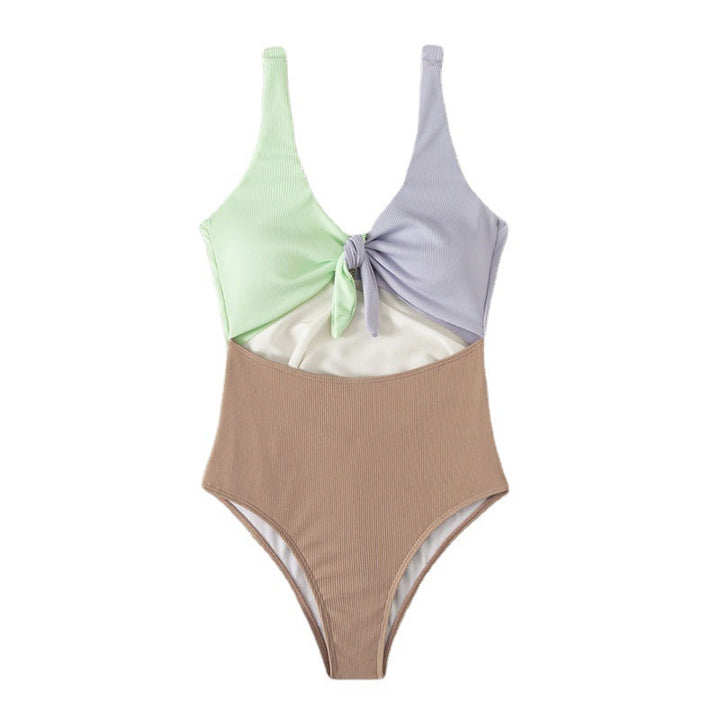 Women's Triangle Bikini Set with Adjustable Knot Design Mune Fashion