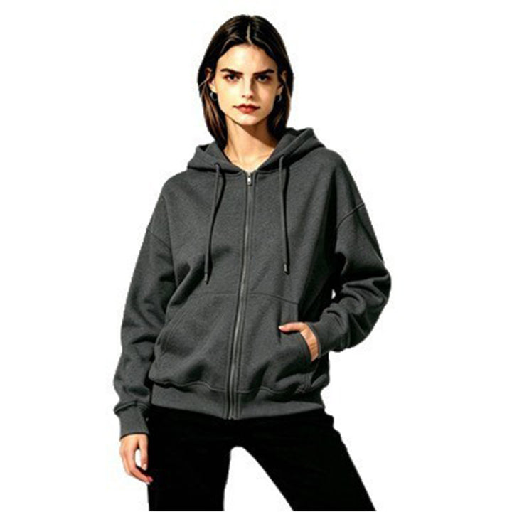 Ladies Soft Hooded Sweatshirt with Full Zip Mune Fashion