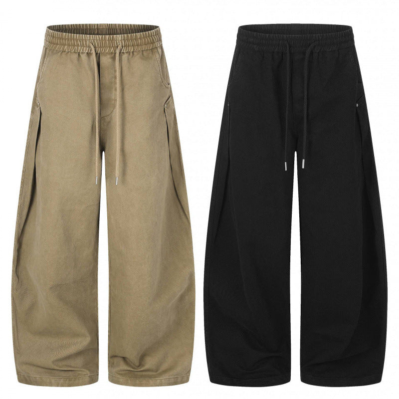 Unisex Wide Cut Lounge Pants with Drawstring and Extra Wide Leg Mune Fashion