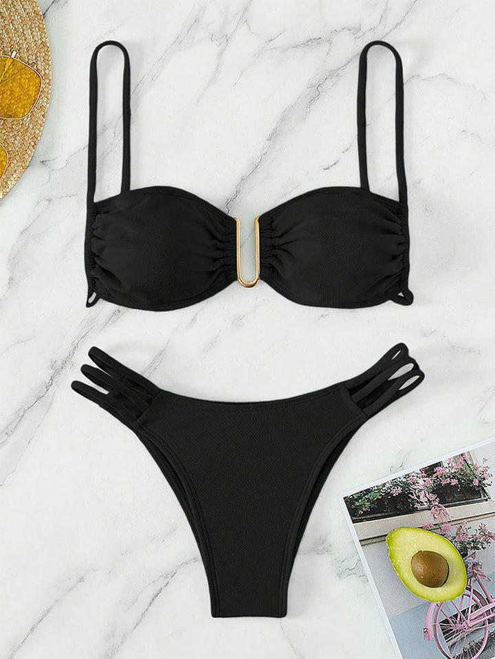 Women's Push-Up Bikini Set with Elegant Ruffle Design Mune Fashion