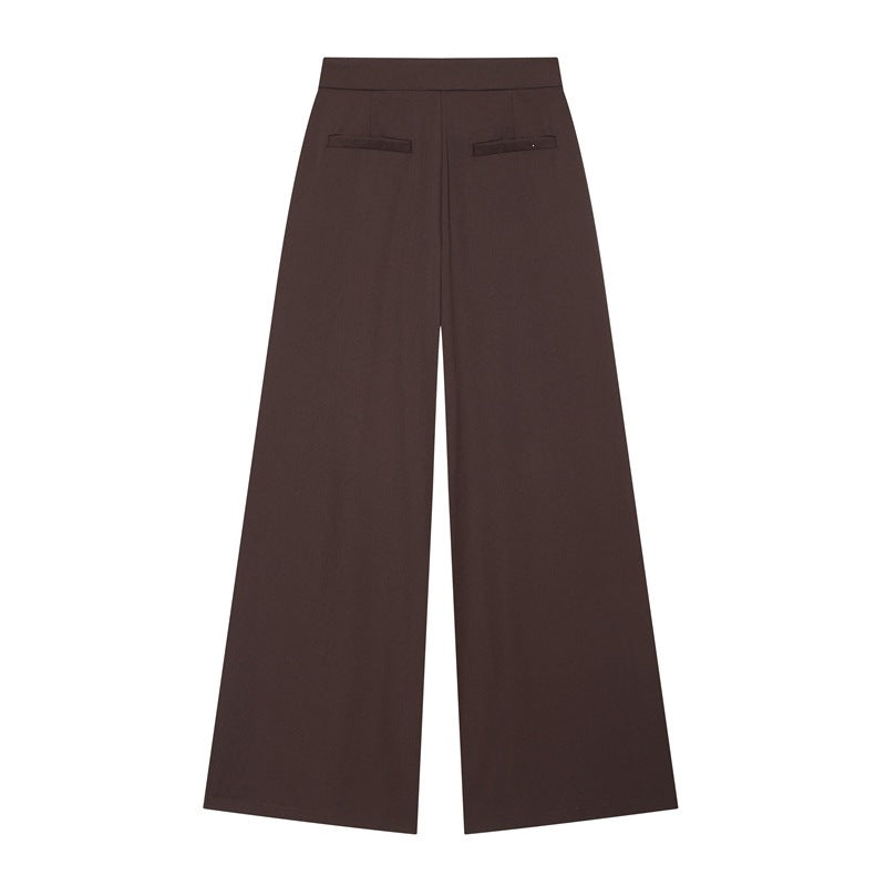 Women's Wide-Cut Palazzo Trousers with High Waist and Crease Mune Fashion