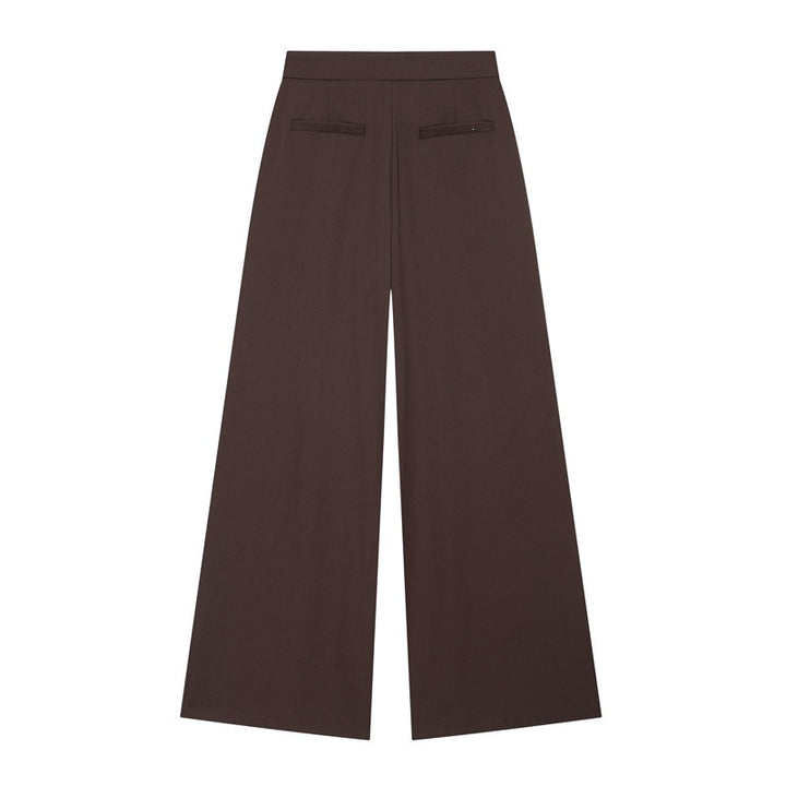 Women's Wide-Cut Palazzo Trousers with High Waist and Crease Mune Fashion