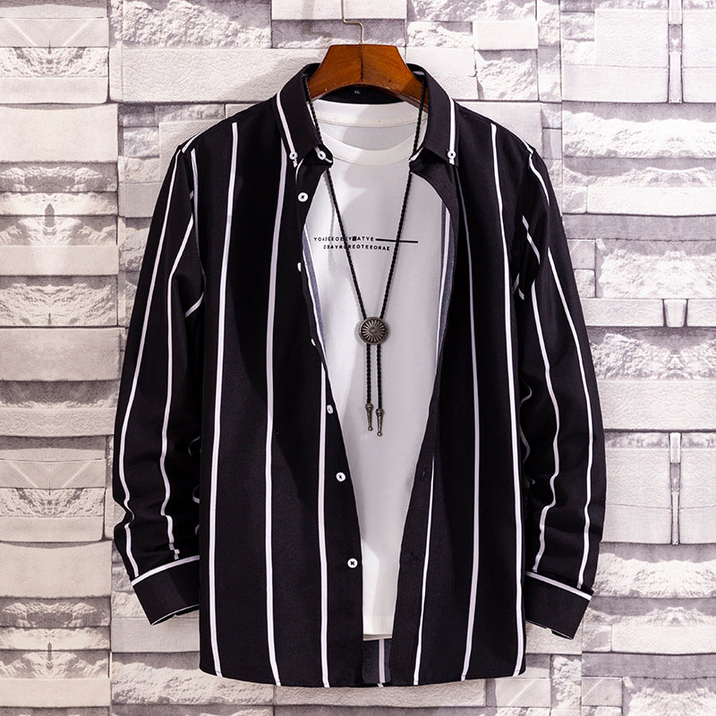 Men's casual shirt jacket made of a light cotton blend with button-down collar Mune Fashion