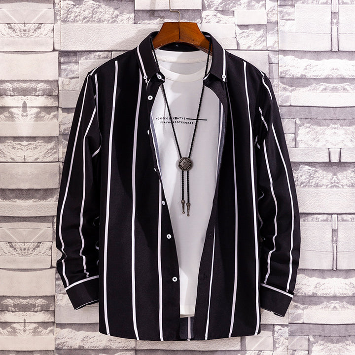 Men's casual shirt jacket made of a light cotton blend with button-down collar Mune Fashion
