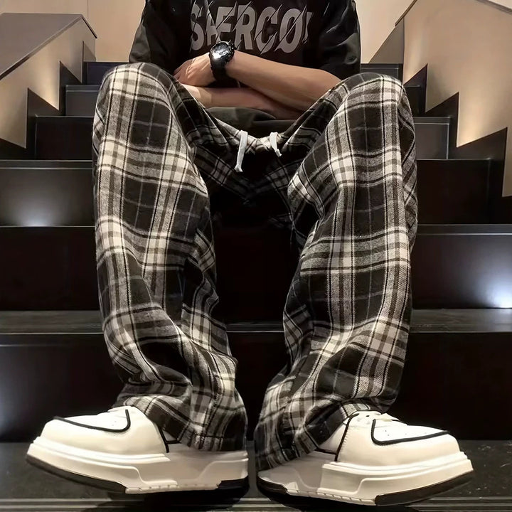 Men's Comfortable Checked Leisure Pants Mune Fashion