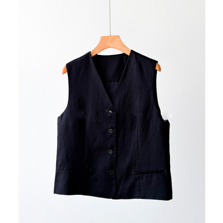 Women's Trendy Linen Vest Mune Fashion