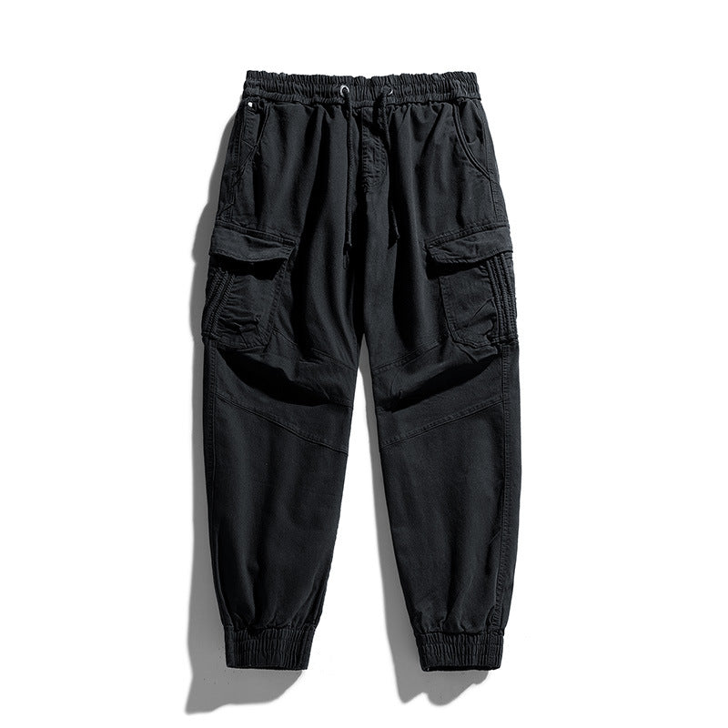 Herren Cargo-Joggerhose mit ergonomischen Kniepasse, elastischem Tunnelzugbund und großvolumigen Klappentaschen Mune Fashion