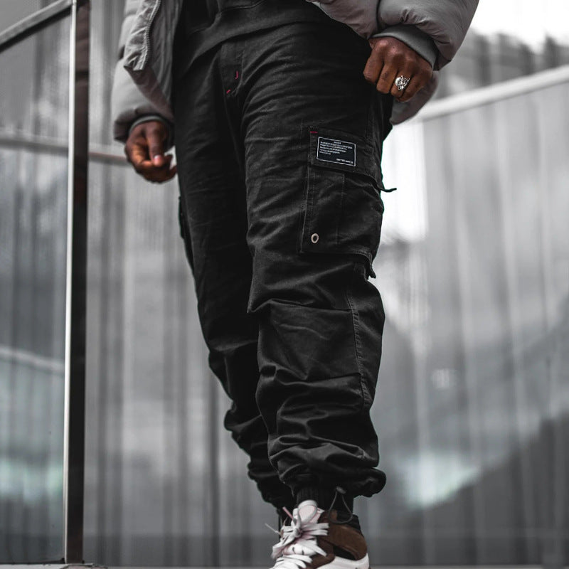 Men's nan urban Utility Jogger with buttoned cargo pockets and adjustable ankle drawstring Mune Fashion